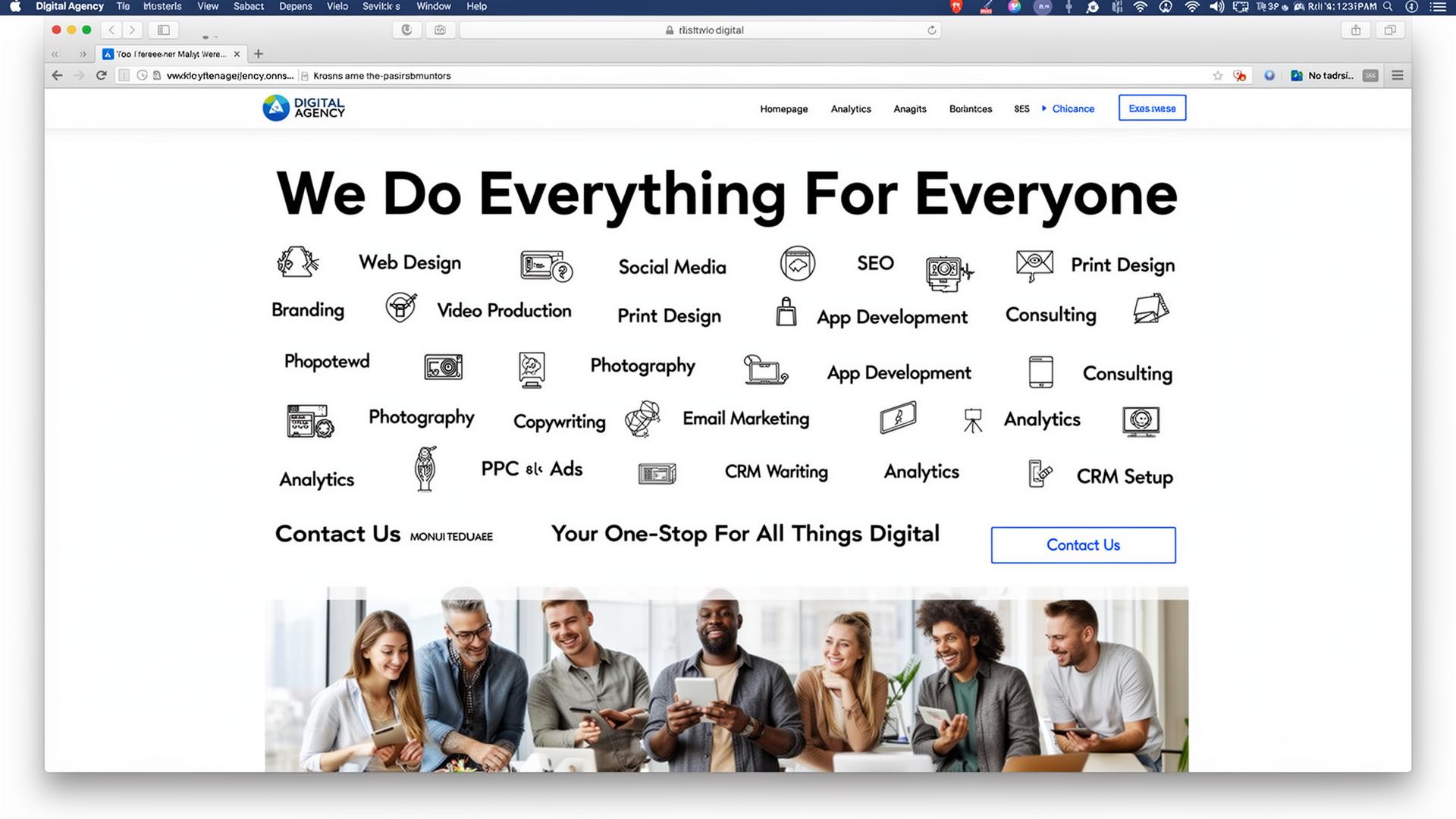 The 'We Do Everything For Everyone' Agency Site